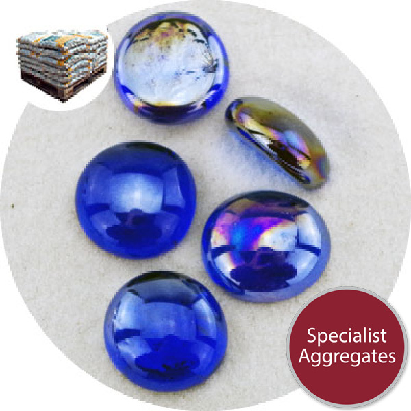 Glass Nuggets - Lustered Dark Blue